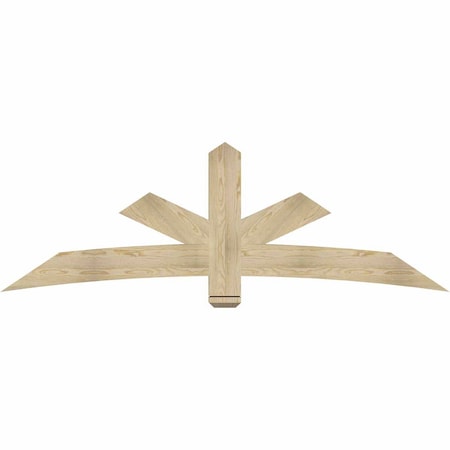 Ekena Millwork Alberta Rough Sawn Timber Gable Bracket, Douglas Fir, 84"W x 28"H x 4"D x 6"F, 8/12 Pitch GBW084X28X0406ALB00RDF